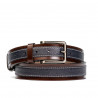 Pánský opasek 18b hnědý + bizon indigo
