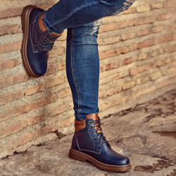 Pánské boty 4119 indigo kombinované lifestyle