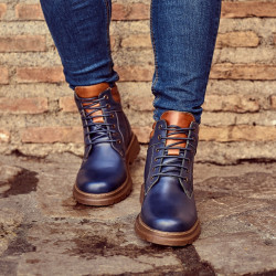 Pánské boty 4119 indigo kombinované lifestyle