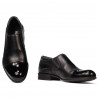 Elegantní pánské boty 765 černý lak kombinovaný