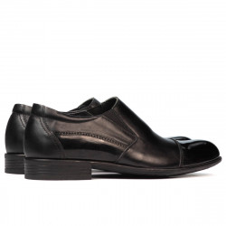 Elegantní pánské boty 765 černý lak kombinovaný