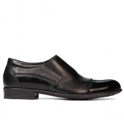 Elegantní pánské boty 765 černý lak kombinovaný