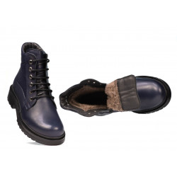 Boty pro teenagery 4007 indigo kombinované