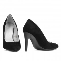 Elegantní dámské boty 1276 černý antilop