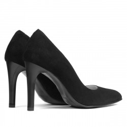 Elegantní dámské boty 1276 černý antilop