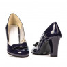 Elegantní dámské boty 1245 lakovaný indigo