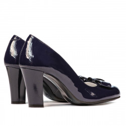 Elegantní dámské boty 1245 lakovaný indigo