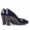 Elegantní dámské boty 1245 lakovaný indigo