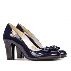 Elegantní dámské boty 1245 lakovaný indigo