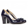 Elegantní dámské boty 1245 lakovaný indigo