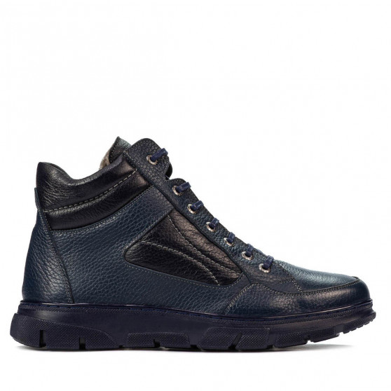 Pánské boty 4128 indigo kombinované