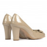 Elegantní dámské boty 1245 lakovaná béžová