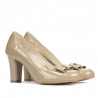 Elegantní dámské boty 1245 lakovaná béžová