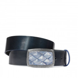 Unisex pásek 07ld modrý lak
