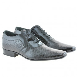 Elegantní pánské boty 798 croco lak černá