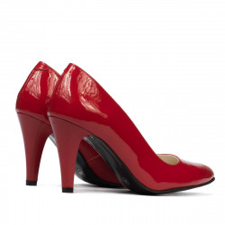 Elegantní dámské boty 1234 lakovaná červená