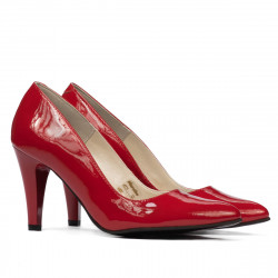 Elegantní dámské boty 1234 lakovaná červená