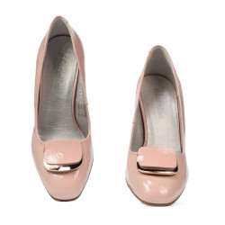 Elegantní dámské boty 1291 lak růžový