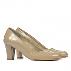 Elegantní dámské boty 1209 lak béžové