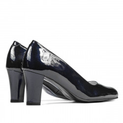 Elegantní dámské boty 1209 lakované indigo perleť