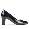 Elegantní dámské boty 1209 lakované indigo perleť