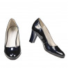 Elegantní dámské boty 1209 lakované indigo perleť