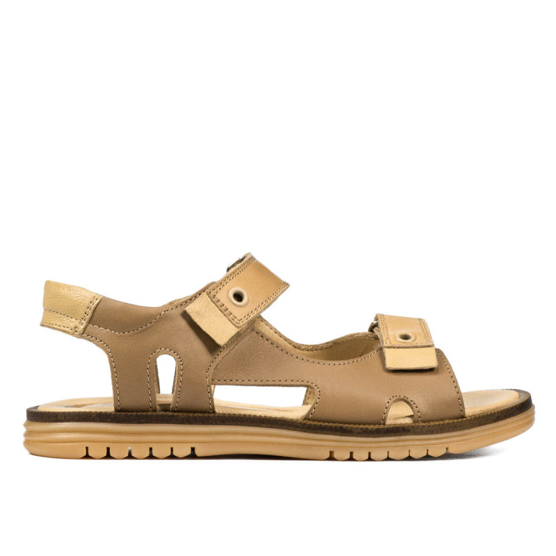 Dětské sandály 318 camel kombinované