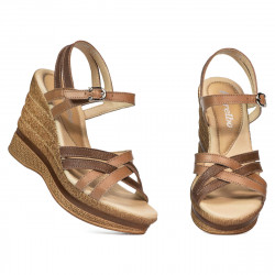 Dámské sandály 5086 camel kombinované