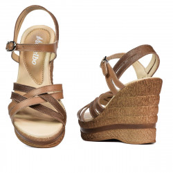 Dámské sandály 5086 camel kombinované