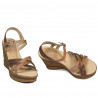 Dámské sandály 5086 camel kombinované