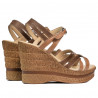 Dámské sandály 5086 camel kombinované