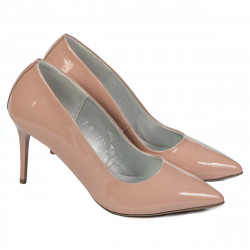 Dámské elegantní boty 1293 lakované nude
