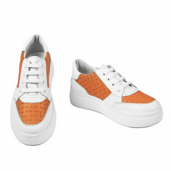 Dámské sportovní boty 6059 bílá+oranžová