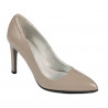 Elegantní dámské boty 1276 lakované cappuccino