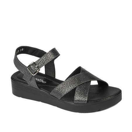 Dámské sandály 5049-1 černá metalíza
