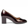 Elegantní dámské boty 1268 lak bordo01