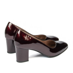 Elegantní dámské boty 1268 lak bordo01
