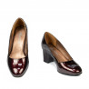 Elegantní dámské boty 1268 lak bordo01