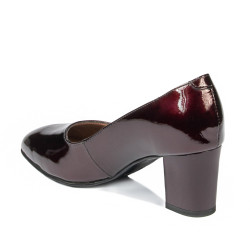 Elegantní dámské boty 1268 lak bordo01