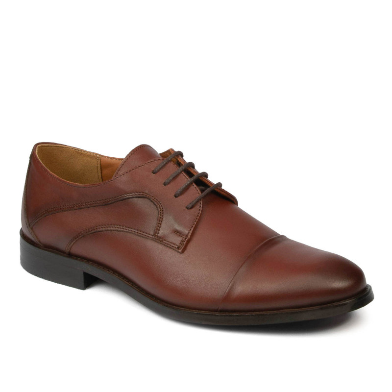 Elegantní pánské boty 879 v koňakové barvě