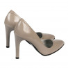 Elegantní dámské boty 1276 lakované cappuccino