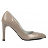 Elegantní dámské boty 1276 lakované cappuccino