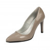 Elegantní dámské boty 1276 lakované cappuccino