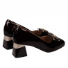 Elegantní dámské lodičky 1298 lak bordo