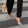 Elegantní dámské boty 1296 lak capuccino lifestyle