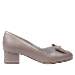 Elegantní dámské boty 1270-1 cappuccino perleť