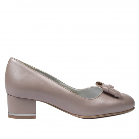 Elegantní dámské boty 1270-1 cappuccino perleť