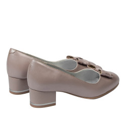 Elegantní dámské boty 1270-1 cappuccino perleť