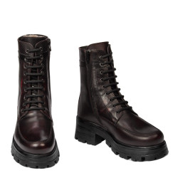 Dámské boty 3386 bordo kombinace