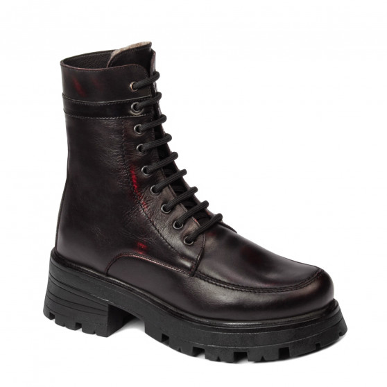 Dámské boty 3386 bordo kombinace